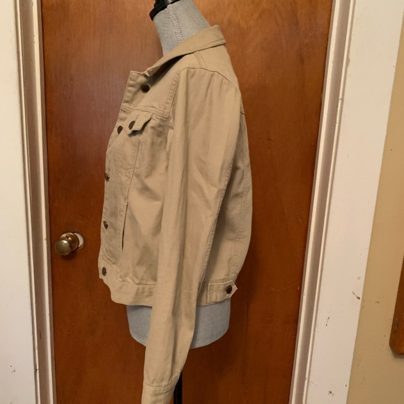 Bill Blass Oatmeal Denim Jacket - Picture 3 of 7